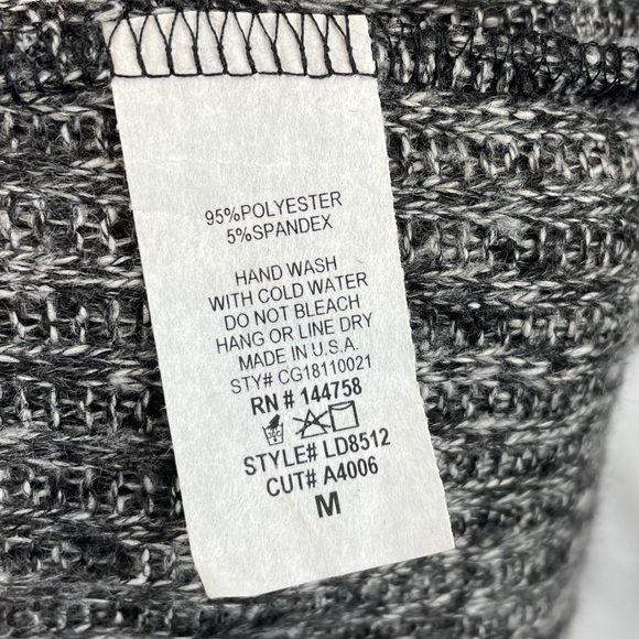 New Round Neck Grey Tie Front Sweater Dress - Picture 7 of 7